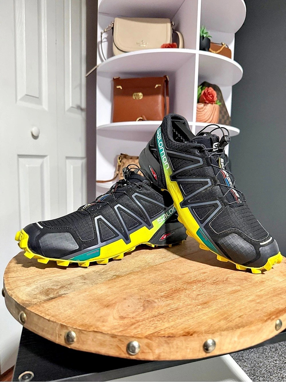 Salomon Speedcross 4 Men’s 9.5 Black Yellow Trail Running Shoes 392398 Gorpcore